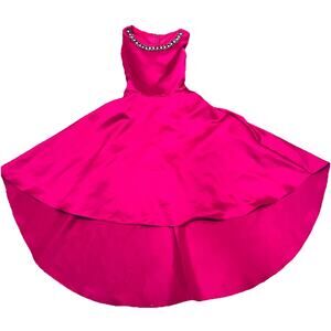 Rare Editions Vibrant Fuschia High Low Special Occasion Girls Dress Size 14